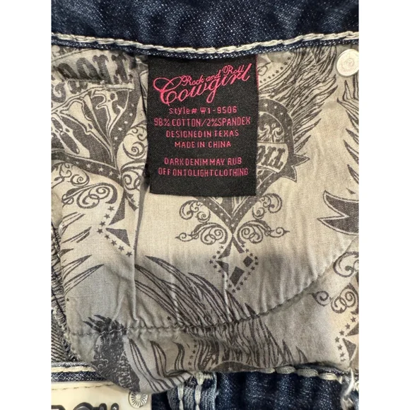 Rock & Roll Cowgirl Mid-Rise Bootcut Jeans, Size 32x32 - Picture 8 of 9